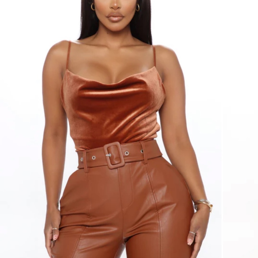 Rust Velvet Cami Top
